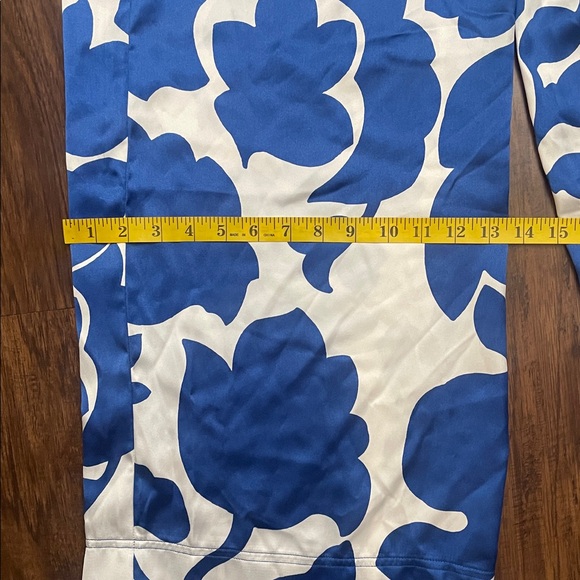 NWT House Of Harlow 1960 Palazzo Pants blue white wide leg high waist small - Picture 7 of 16